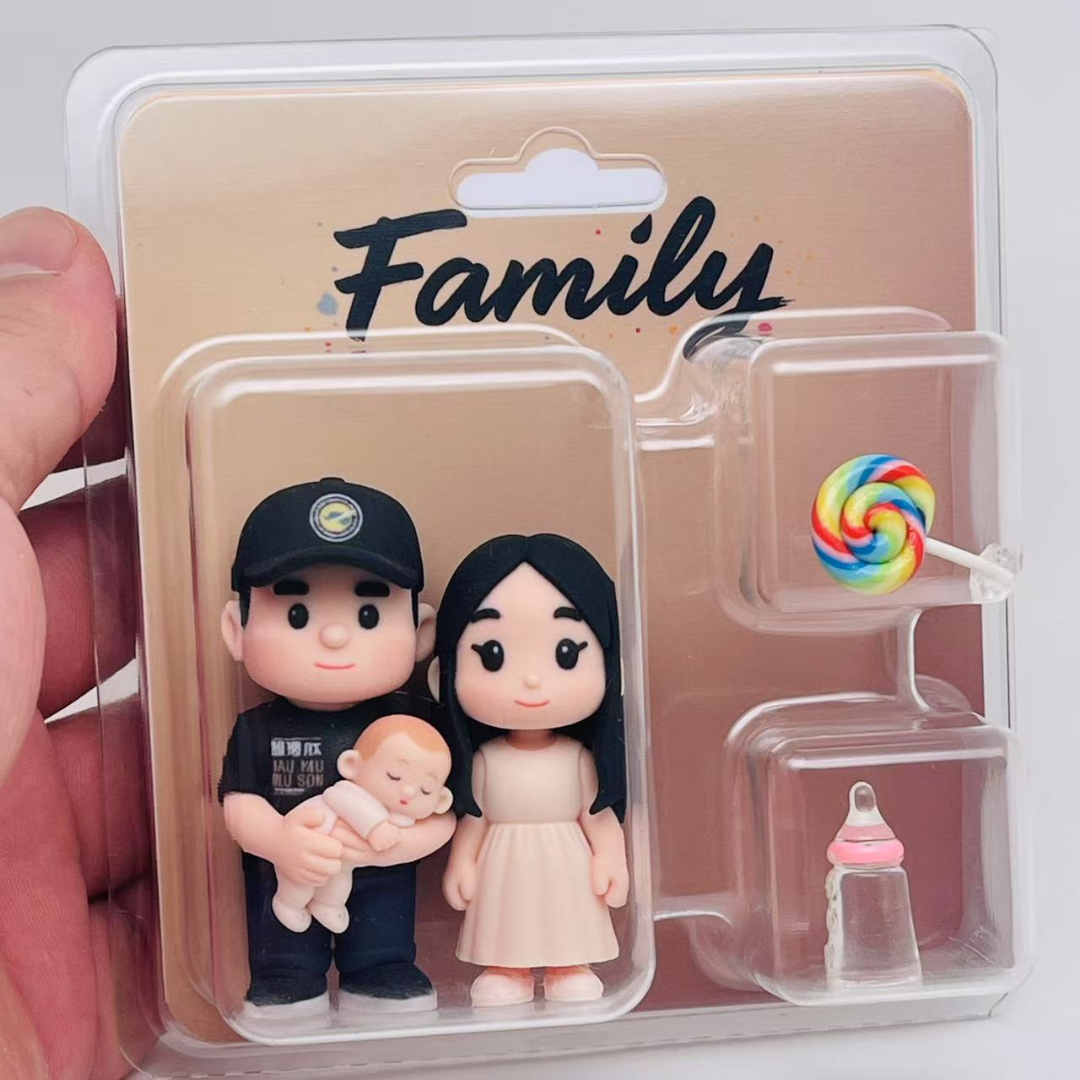 Starter Pack Retail Packaging Physical Action Figurine 3D Printed Stater Pack Custom Made Doll Personalised Toy Set Trending Toy Set