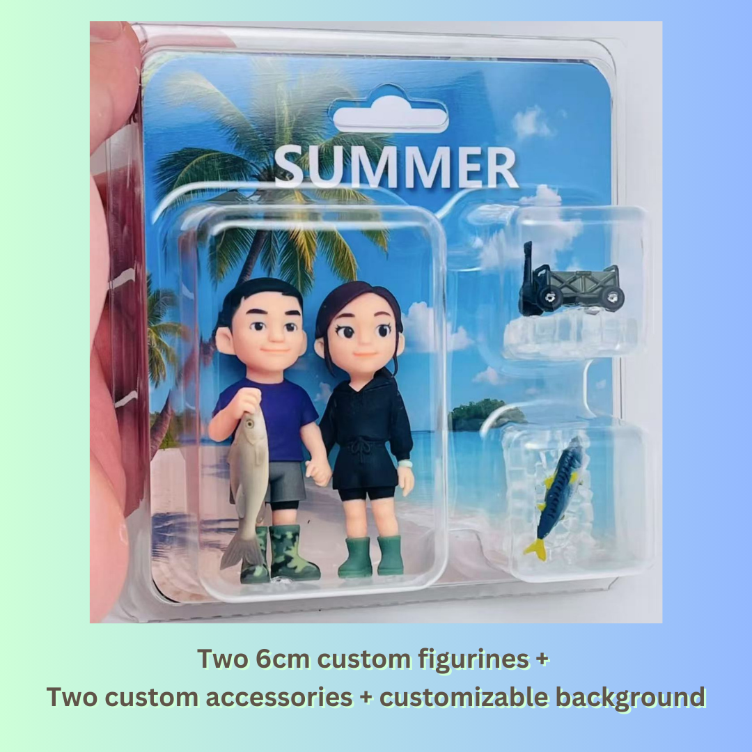 Starter Pack Retail Packaging Physical Action Figurine 3D Printed Stater Pack Custom Made Doll Personalised Toy Set Trending Toy Set