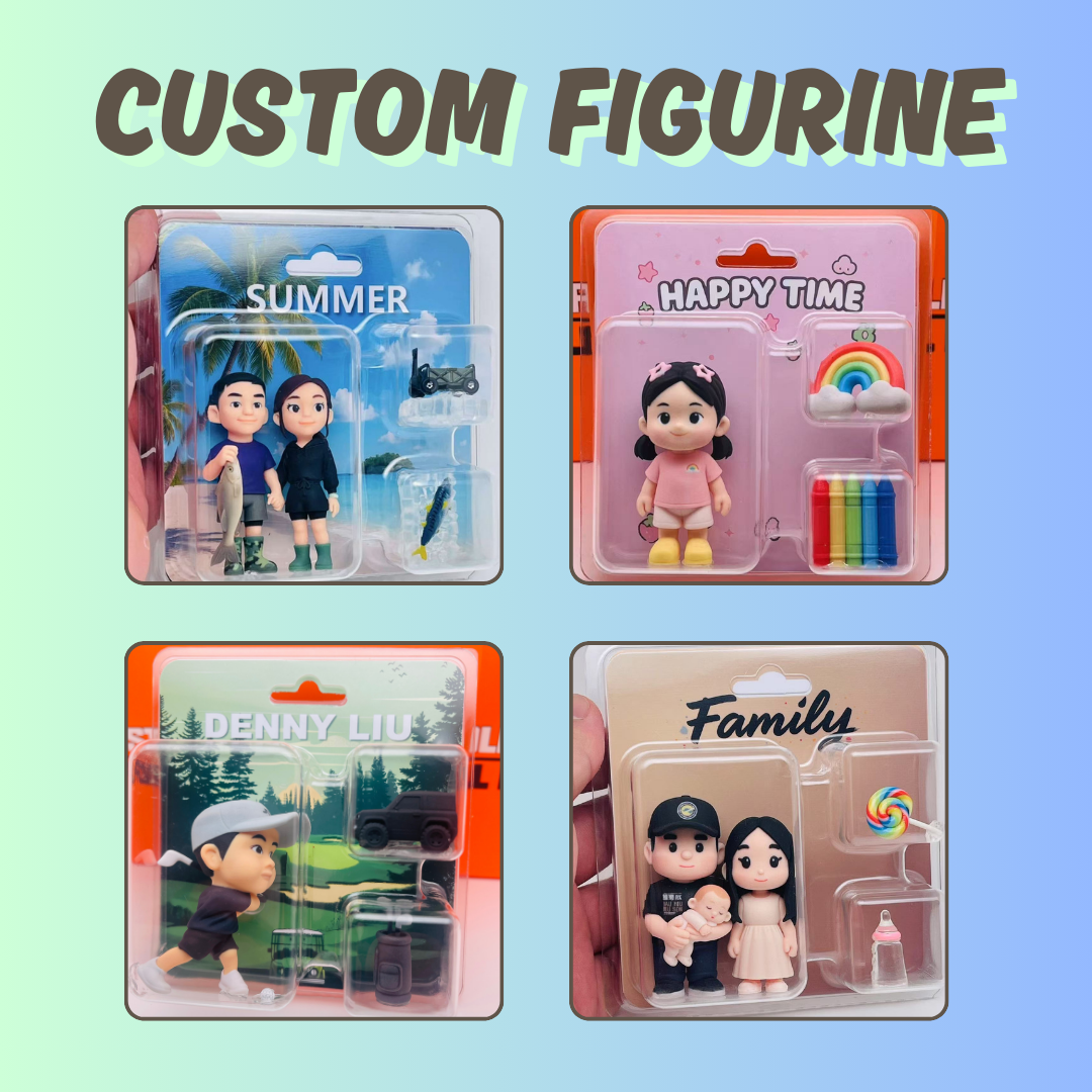 Starter Pack Retail Packaging Physical Action Figurine 3D Printed Stater Pack Custom Made Doll Personalised Toy Set Trending Toy Set
